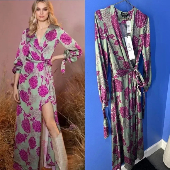 New PatBO Celia Maxi Wrap Dress - Picture 2 of 16